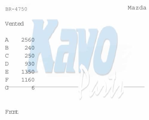 KAVO PARTS Piduriketas BR-4750